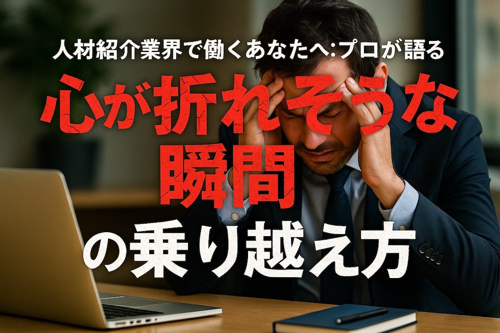 人材紹介業界で働くあなたへ：プロが語る「心が折れそうな瞬間」の乗り越え方